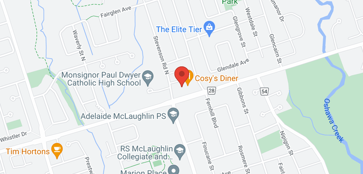 map of 500 ROSSLAND RD W
